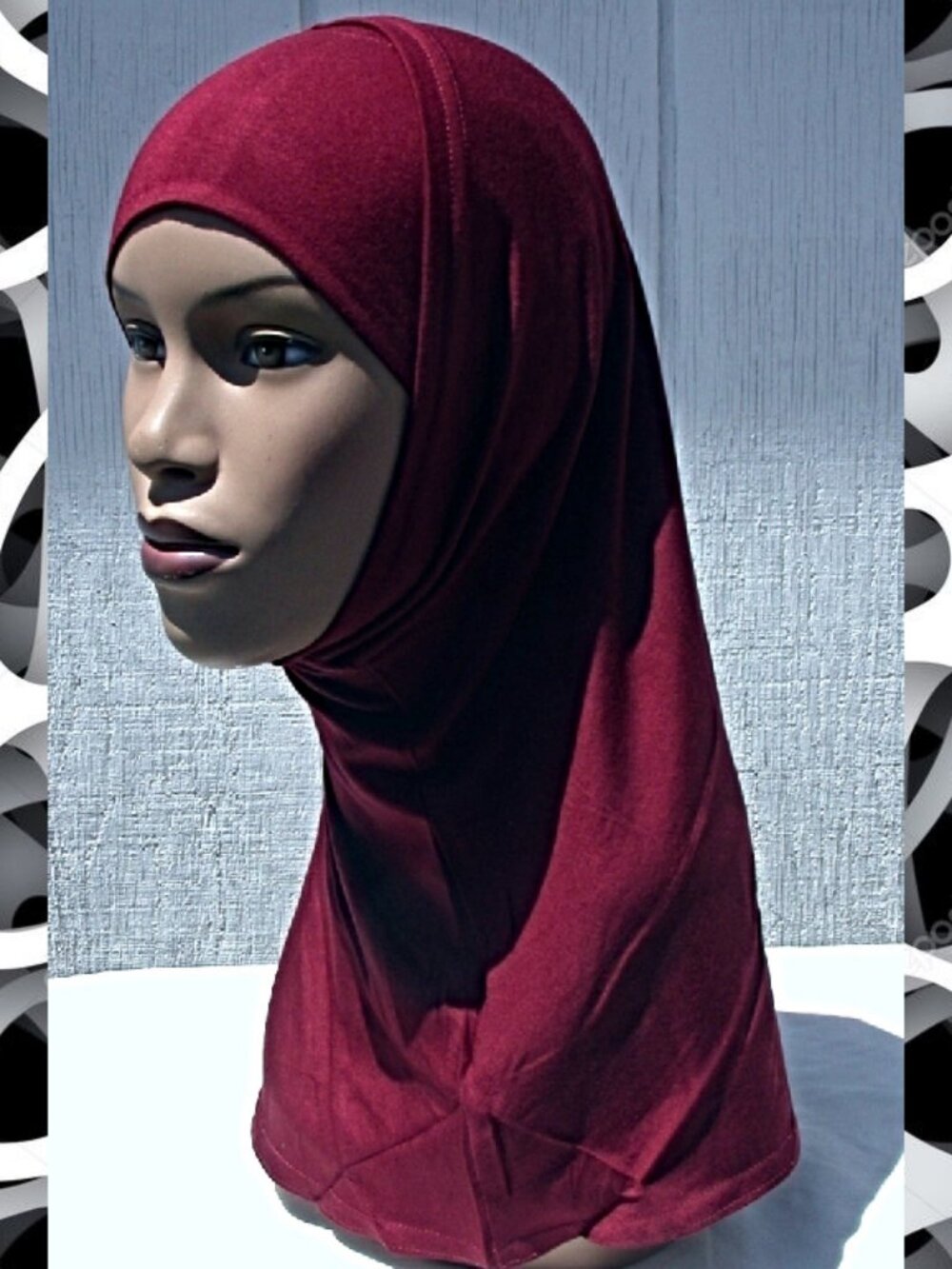 Red 2 pc Cotton Hijab Amira Women's Islamic Headcover Underscarf
